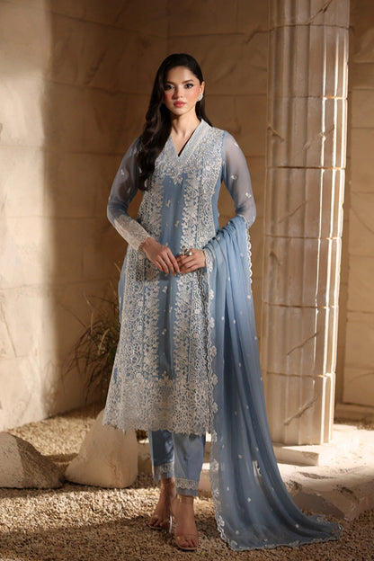 3  Piece  Stitched  Chiffon  Suit - Ready to  Wear