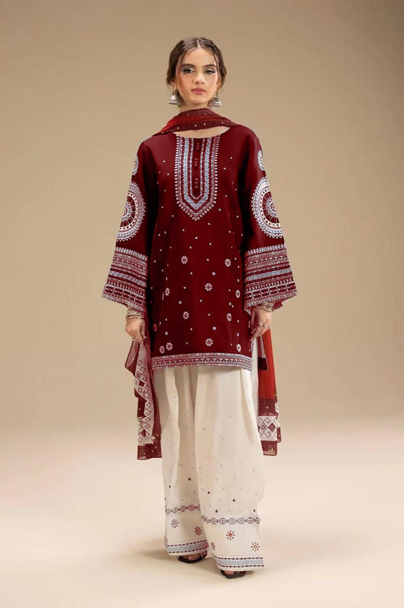 JAZMIN - STITCHED 3PC DHANAK EMBROIDERED SUIT