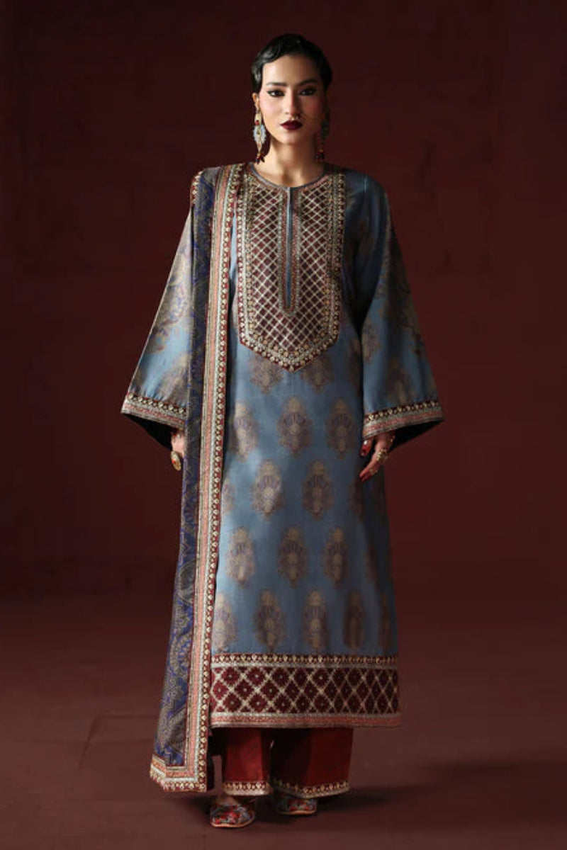 03-Piece Printed Lawn Suit With Embroidery | Ready To Wear