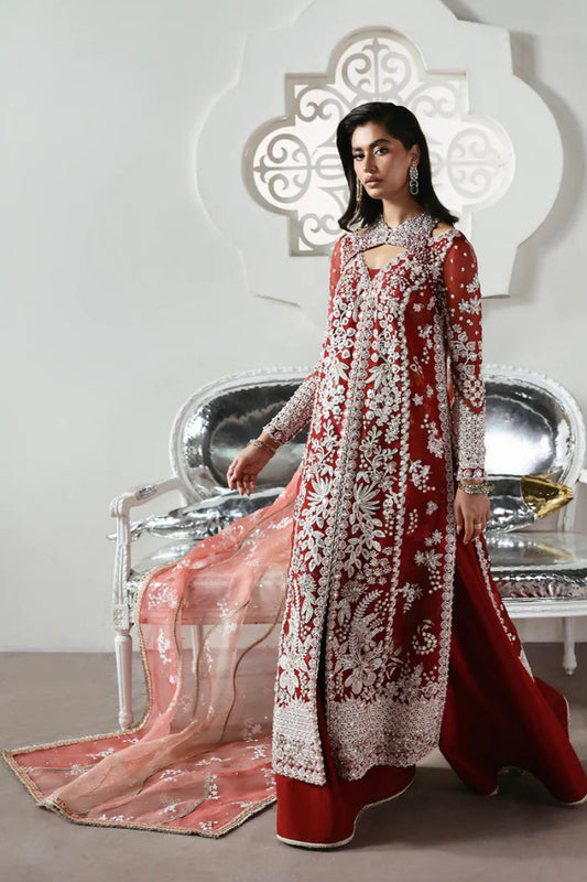 03-Piece Fully Embroidered & Hand-Embellished With Organza Dupatta - Ready To Wear