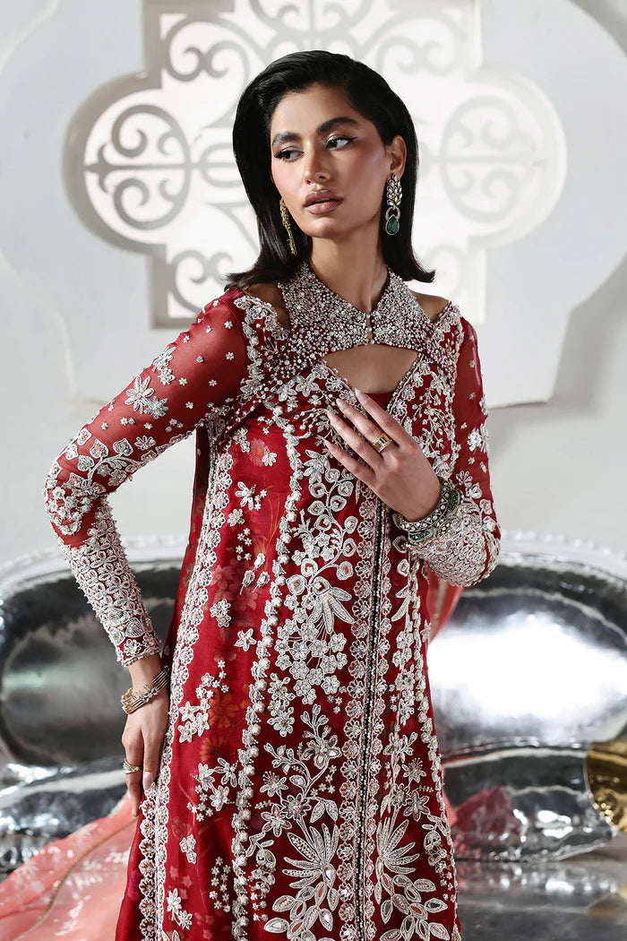 03-Piece Fully Embroidered & Hand-Embellished With Organza Dupatta - Ready To Wear