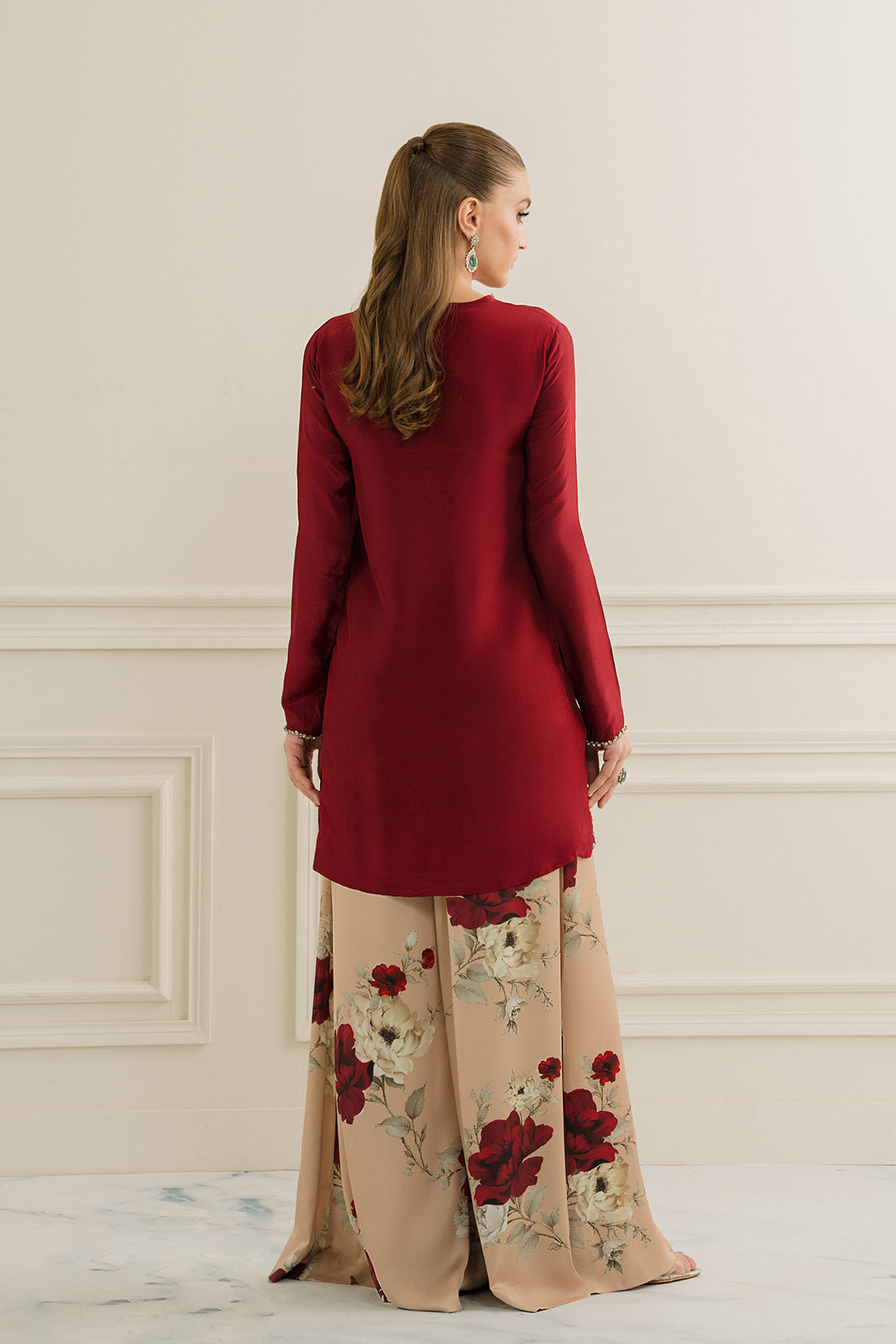 03PCS SILK STITCHED SUIT READY TO WEAR