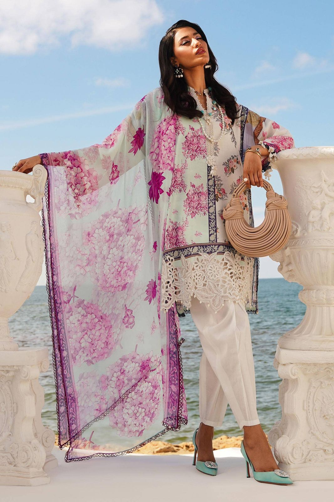 Embroidered Lawn 3 Piece Stitched Suit Ready To Wear