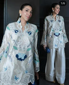 Embroidered Applique and cutwork dress