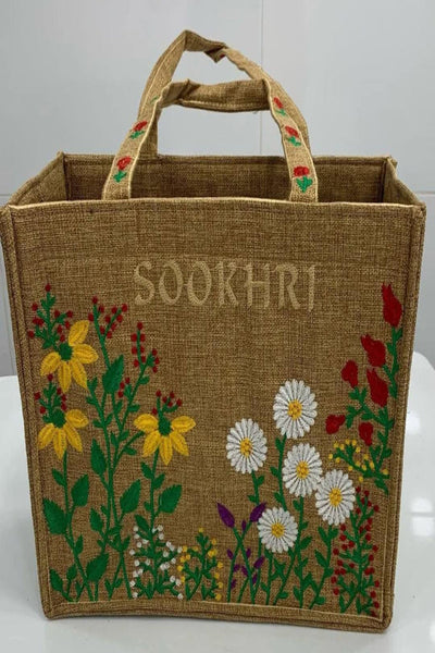 Hand Made Sookhri Branded Embroidery Tote Bags