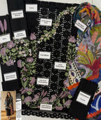 3 Piece Stitched Chikankari Embroidery Suit - Ready To Wear