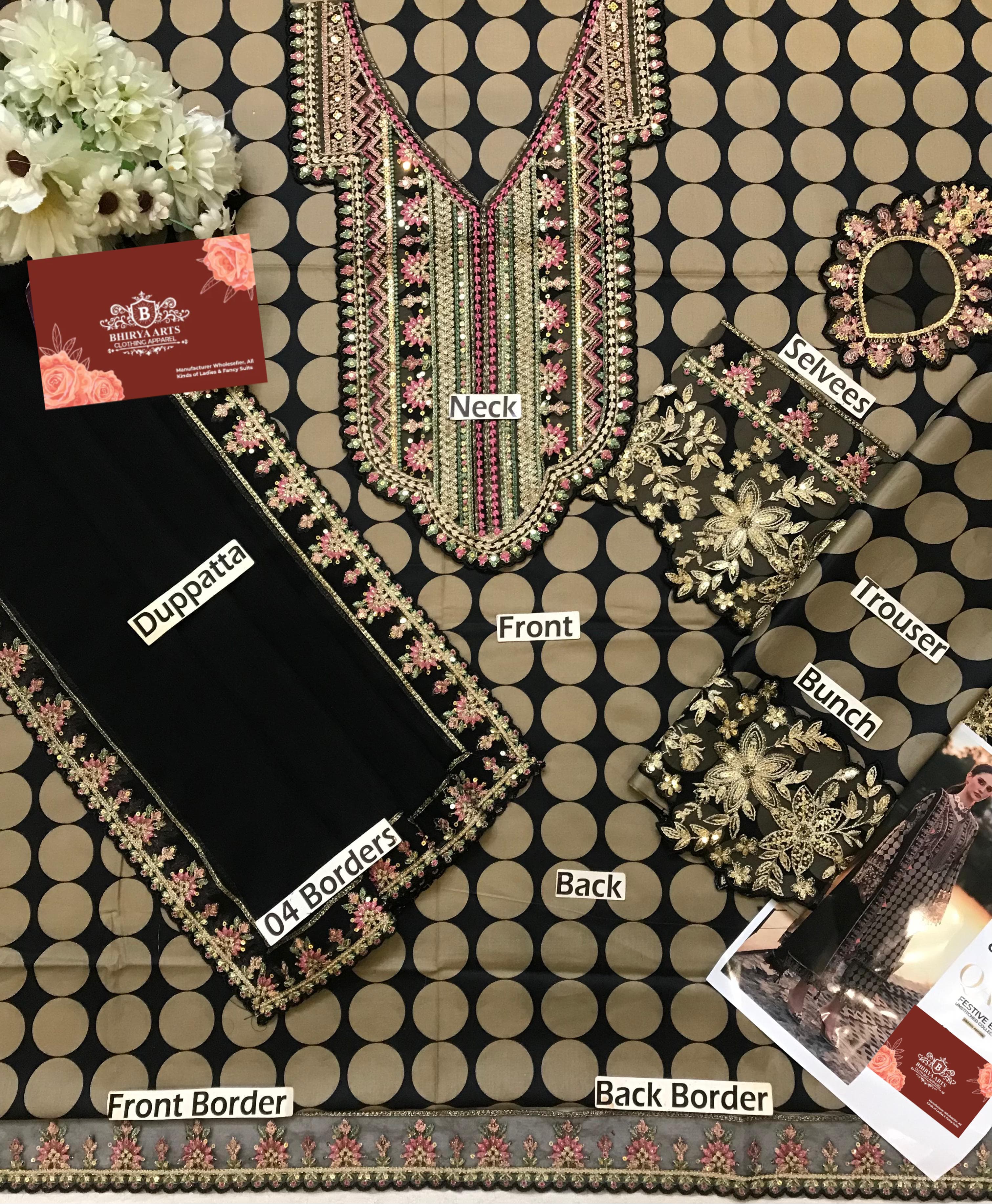 3 Piece Stitched Lawn Suit - Ready To Wear