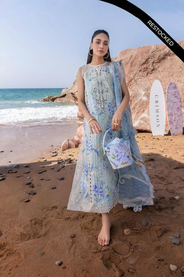 3 Piece Stitched Chikankari Embroidery Dress - Ready To Wear