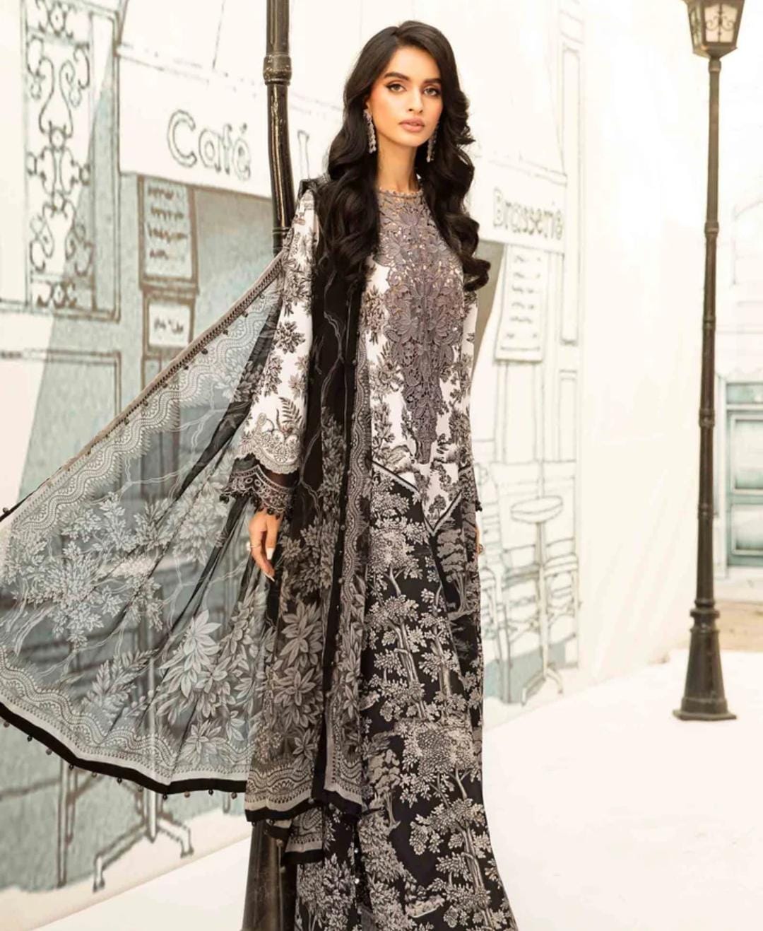 3 Piece Stitched Lawn - Ready To Wear