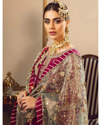 3 Piece Stitched Embroidery Organza Dress - Ready To Wear