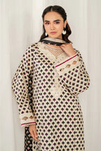 3 Piece Stitched Linen Dress - Ready To Wear