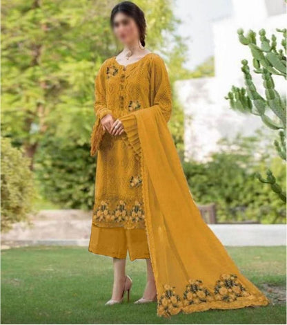 3 Piece Stitched Chikankari Suit - Ready To Wear