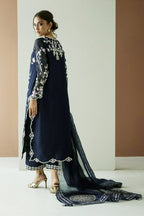 3 Piece Stitched Organza Embroidery Suit - Ready To Wear