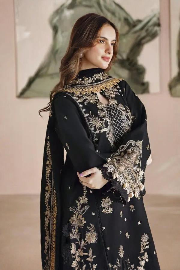 3 Piece Stitched Dhanak Suit - Ready To Wear