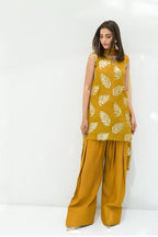 3 Piece Stitched Raw Silk Dress - Ready To Wear