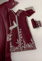 3 Piece Stitched Embroidery Dress - Ready To Wear