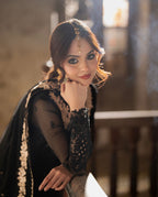 3 Piece Stitched Chiffon Dress - Ready To Wear