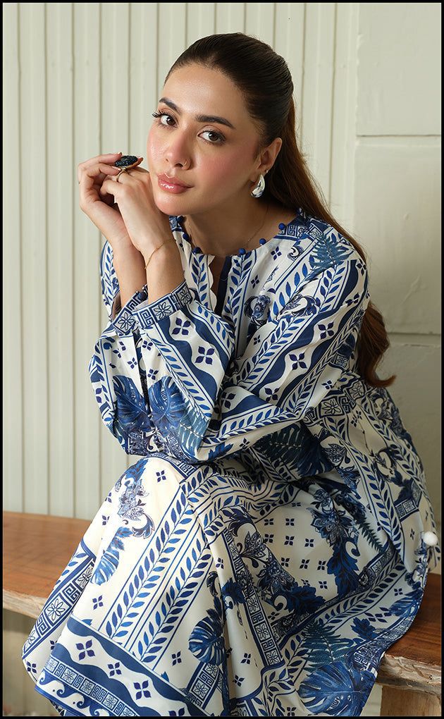 3 Piece Stitched Silk Dress - Ready To Wear