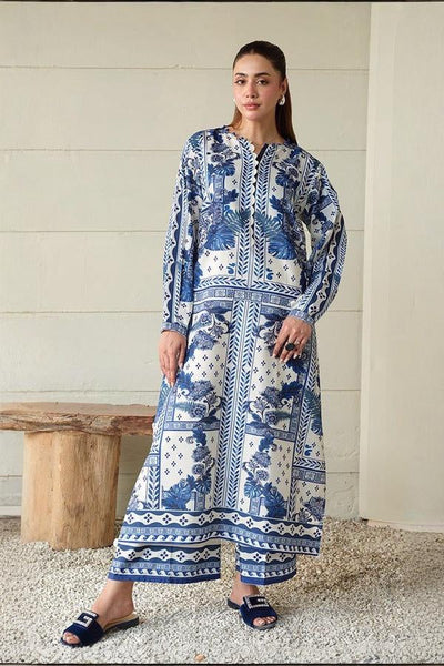 3 Piece Stitched Silk Dress - Ready To Wear