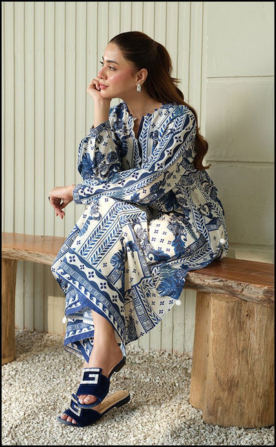 3 Piece Stitched Silk Dress - Ready To Wear