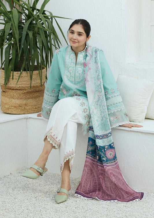 3 Piece Stitched Embroidered Suit - Ready To Wear