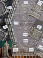 3 Piece Stitched Embroidery Organza Dress - Ready To Wear