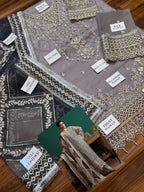 3 Piece Stitched Embroidery Organza Dress - Ready To Wear