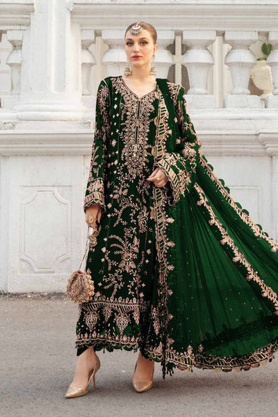 3 Piece Stitched Chiffon Embroidery Dress - Ready To Wear