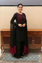 3 Piece Stitched Silk Dress - Ready To Wear