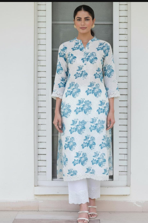 2 Piece Stitched Chikankari Dress - Ready To Wear
