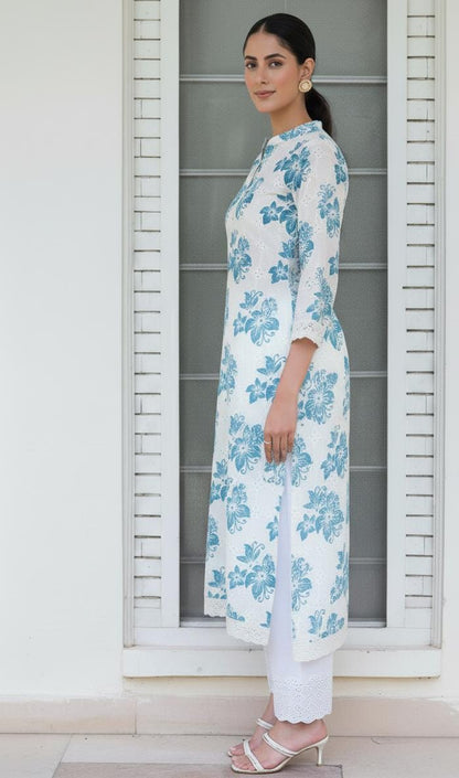 1 Piece Stitched Chikankari Dress - Ready To Wear