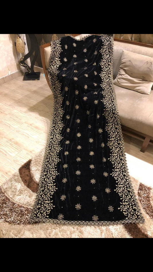 Velvet Embroidered Shawls - Ready to Wear