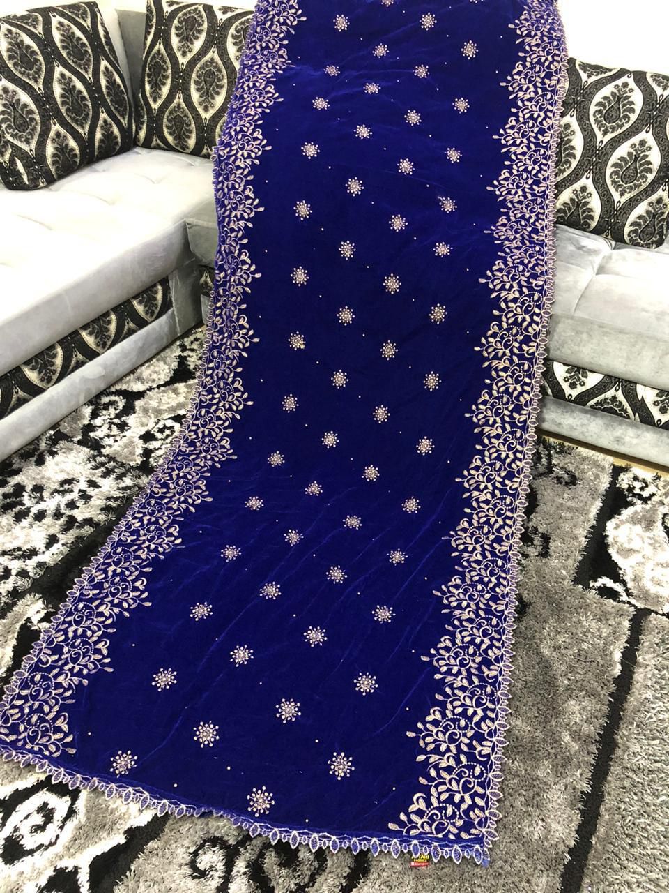 Velvet Embroidered Shawls - Ready to Wear