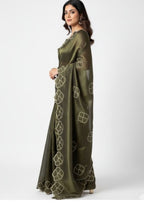 Embroidery Raw Silk Saare - Ready To Wear