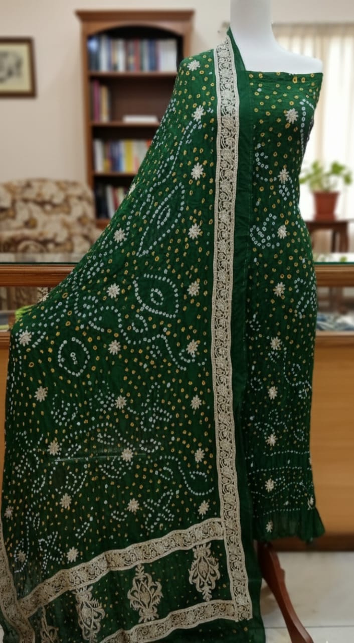 3 Piece Stitched   Silk  suit - Ready  to Wear