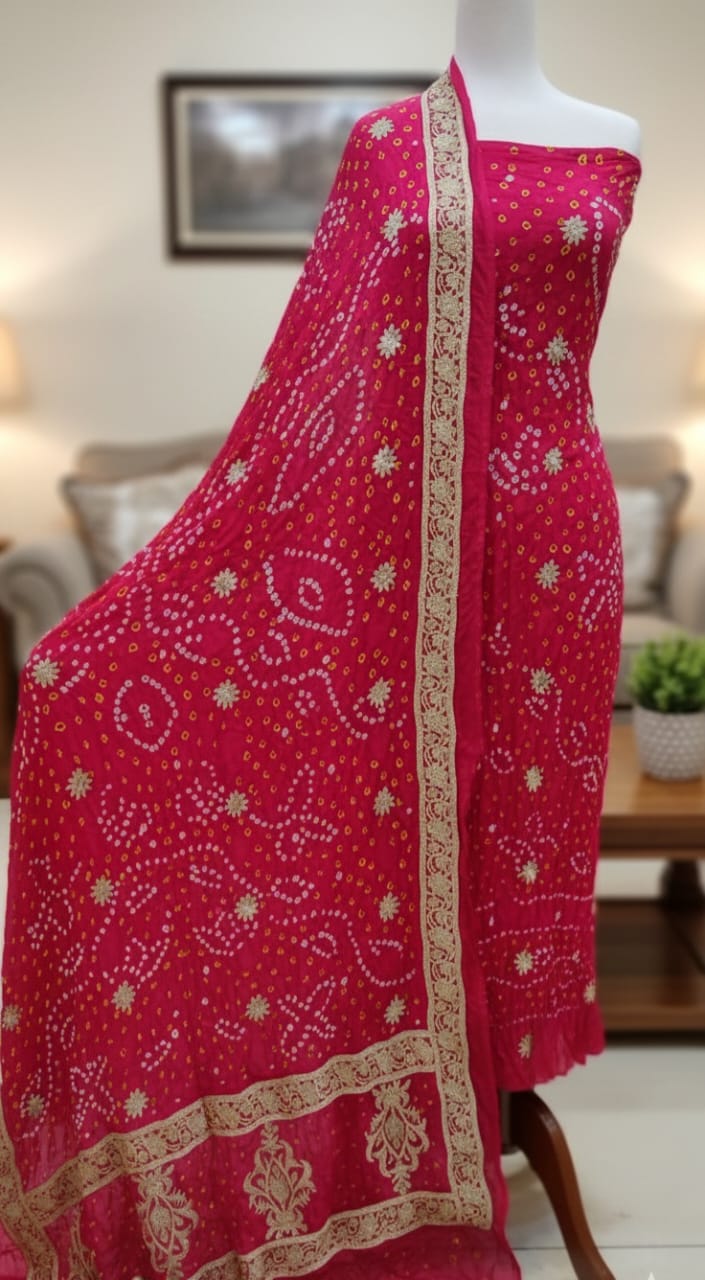 3 Piece Stitched   Silk  suit - Ready  to Wear