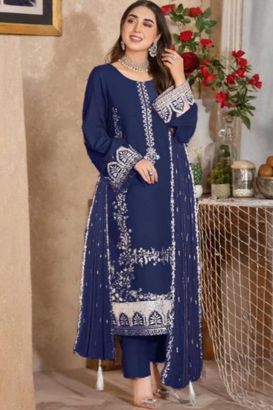 3 Piece  Stitched Dhank  Suit -  Ready  to Wear