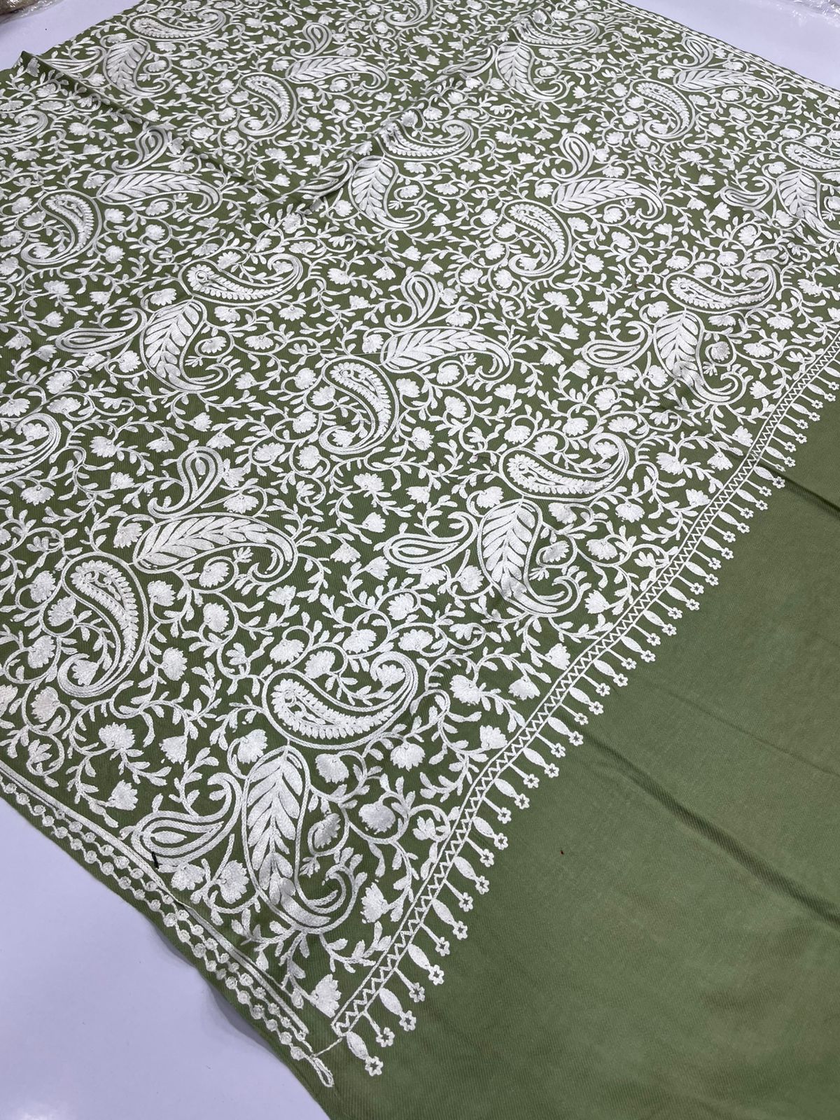 Fine Pashmina Kashmiri Embroidery Shawl