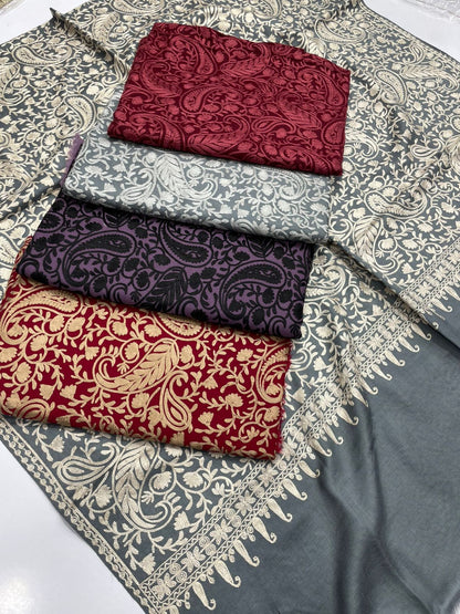 Fine Pashmina Kashmiri Embroidery Shawl
