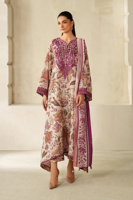 Lawn Embroidered 3 Piece Suit Ready To Wear
