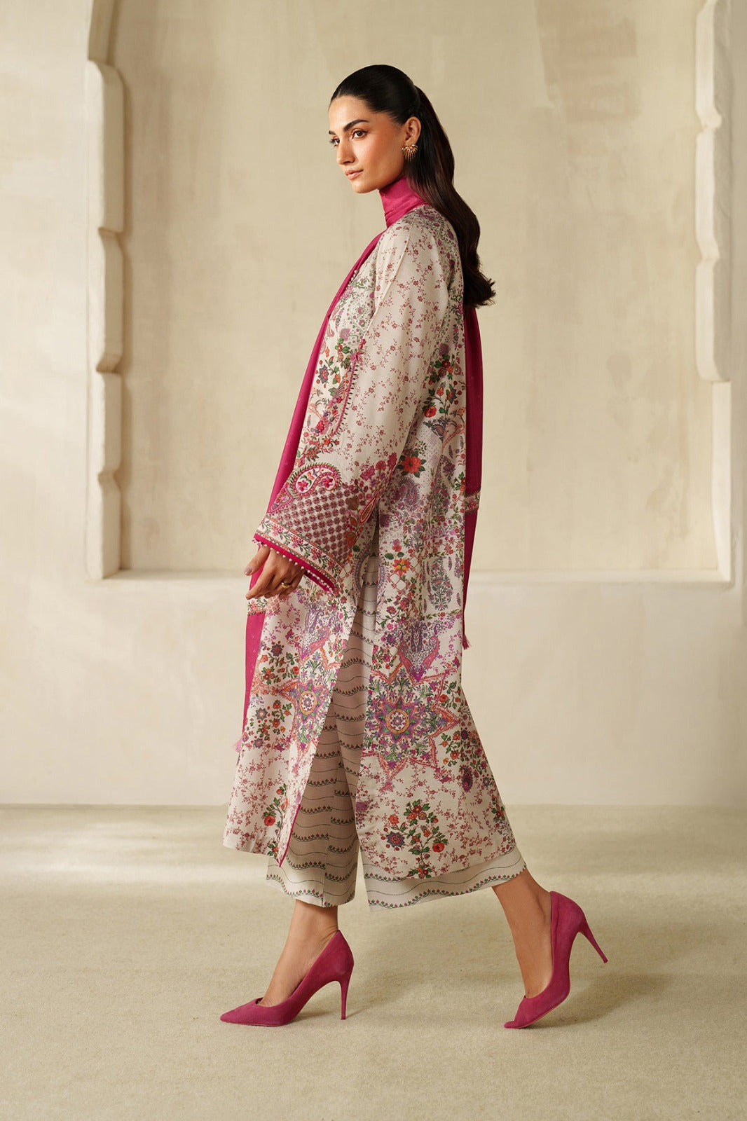03-Piece Baroque Pure Lawn With Dupatta - Ready To Wear