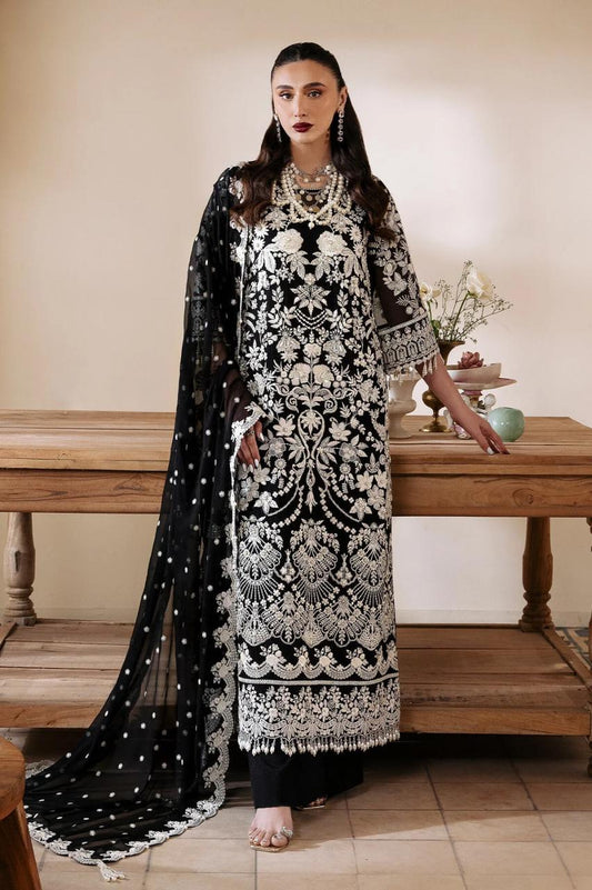 03-Piece Fully Heavy Embroidered With Chiffon Dupatta - Ready To Wear