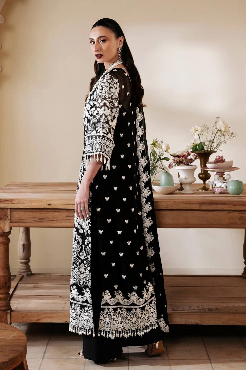 03-Piece Fully Heavy Embroidered With Chiffon Dupatta - Ready To Wear