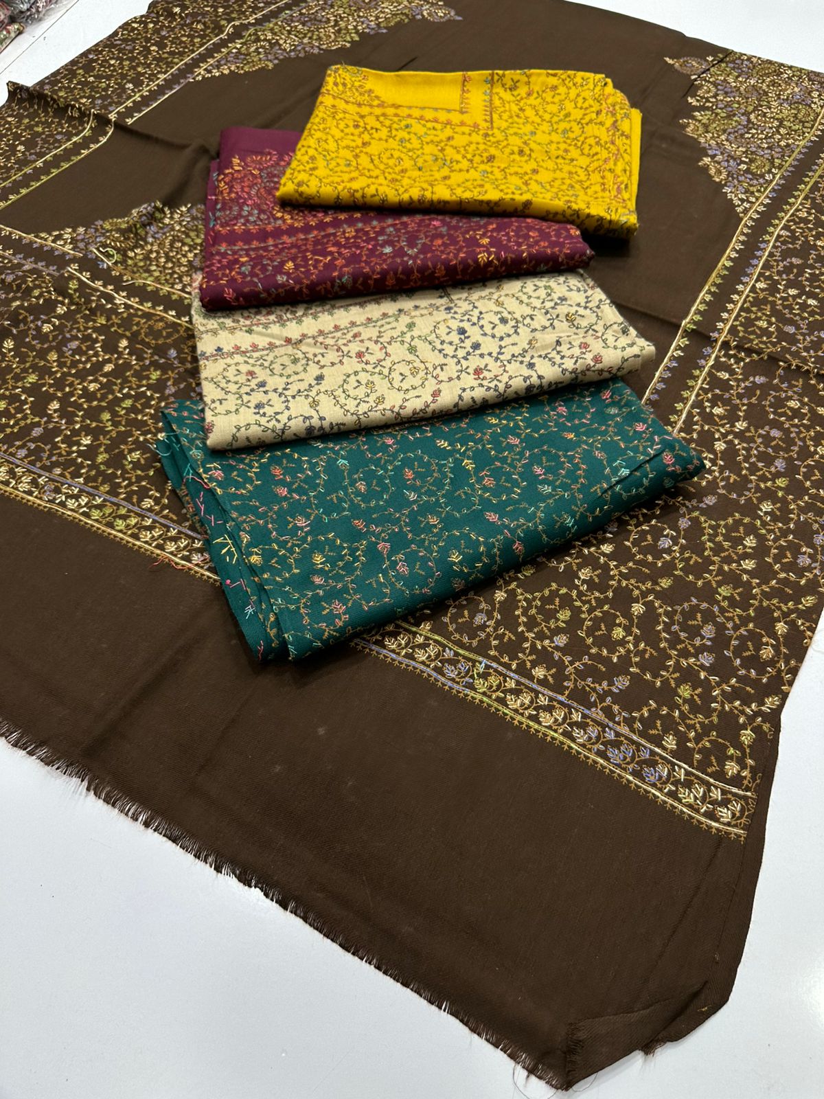 Fine Pashmina Kashmiri Embroidery Shawl