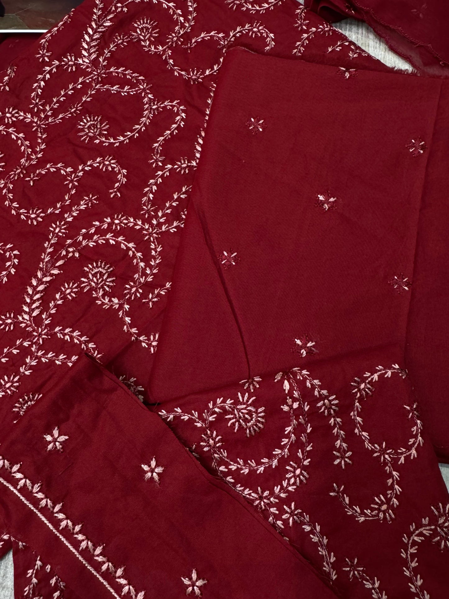 03-Piece Embroidered Egyptian Lawn Suit - Ready To Wear