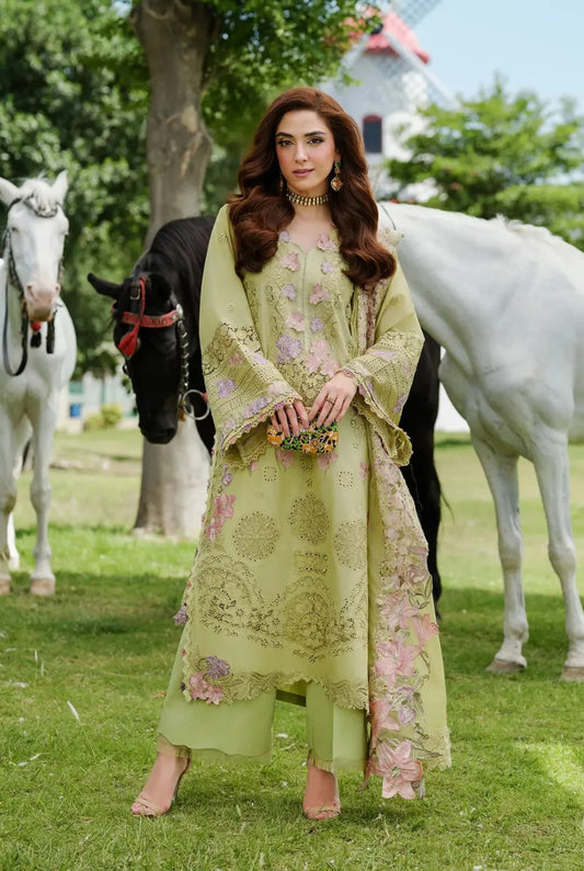 03-Piece Embroidered Chikankari Luxury Lawn Suit - Ready To Wear