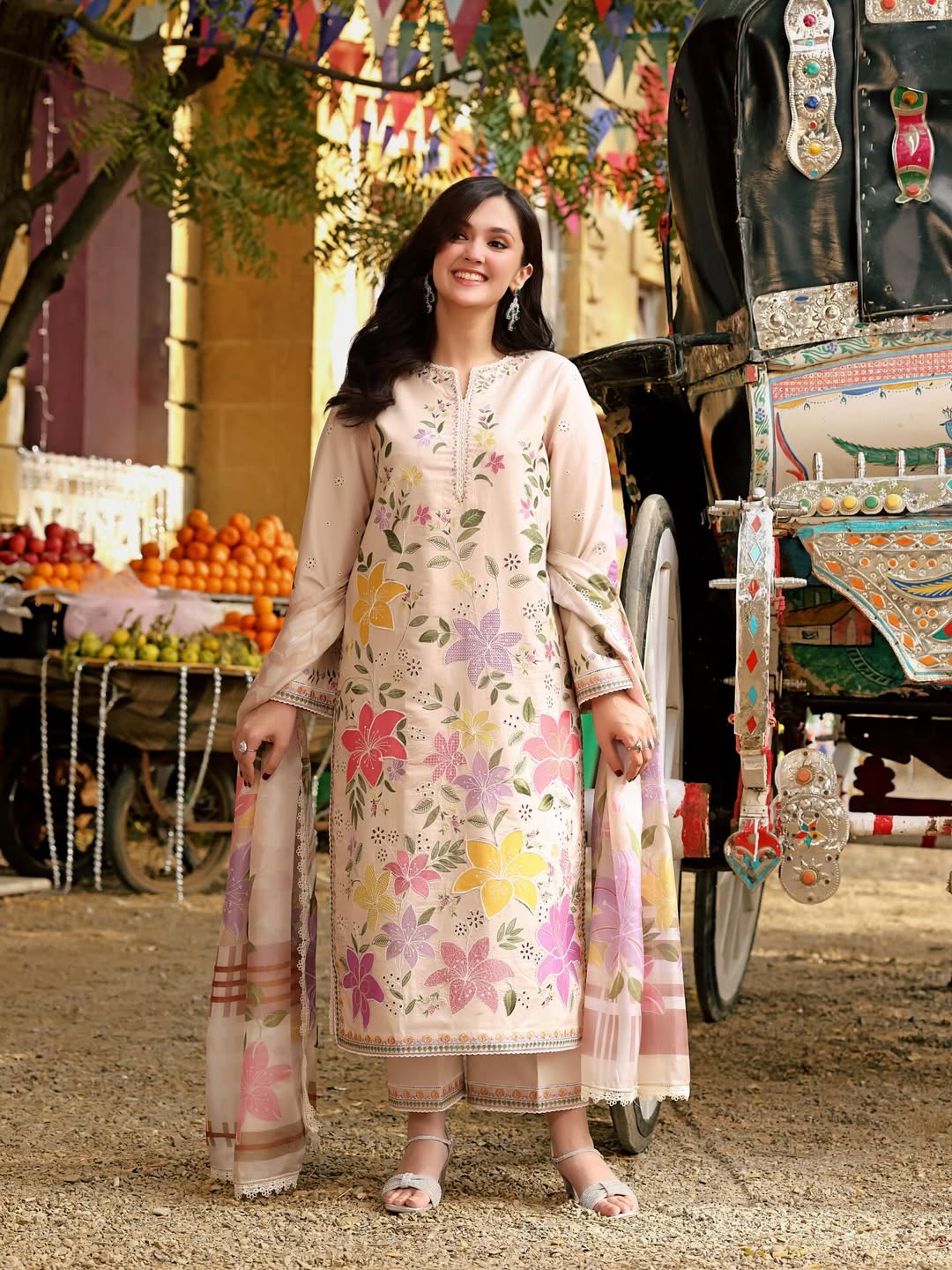 03-Piece Lawn Suit With Embroidered Chikankari - Ready To Wear
