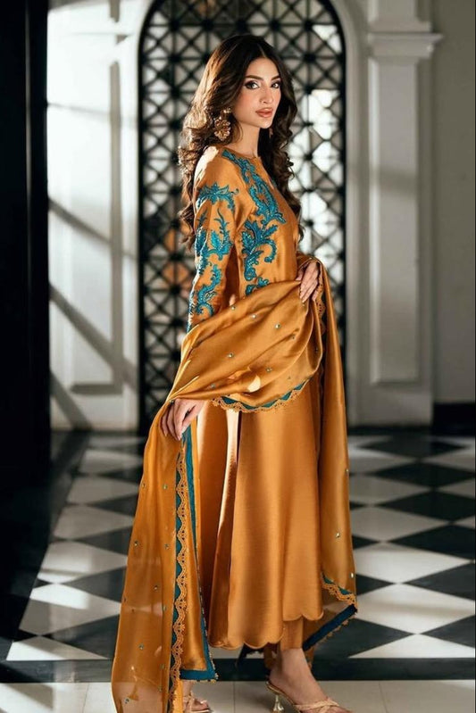03-Piece Russian Silk Suit - Ready To Wear