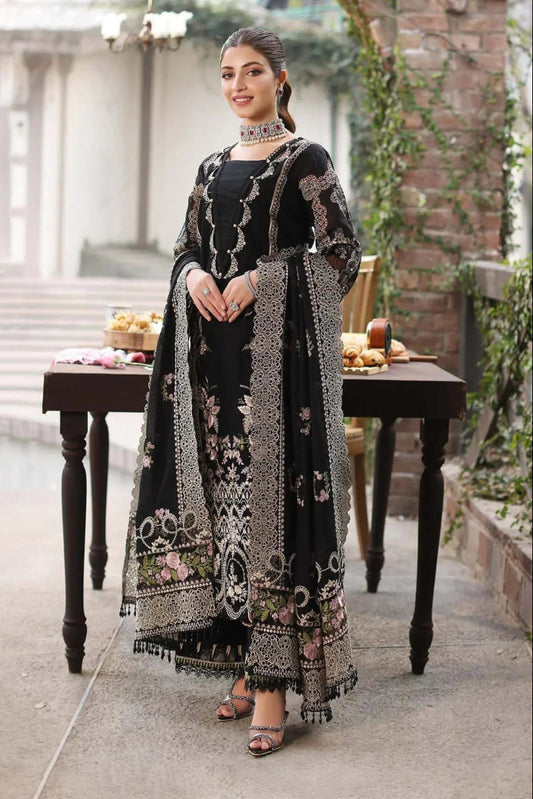 03-Piece Lawn Suit With Embroidery - Ready To Wear