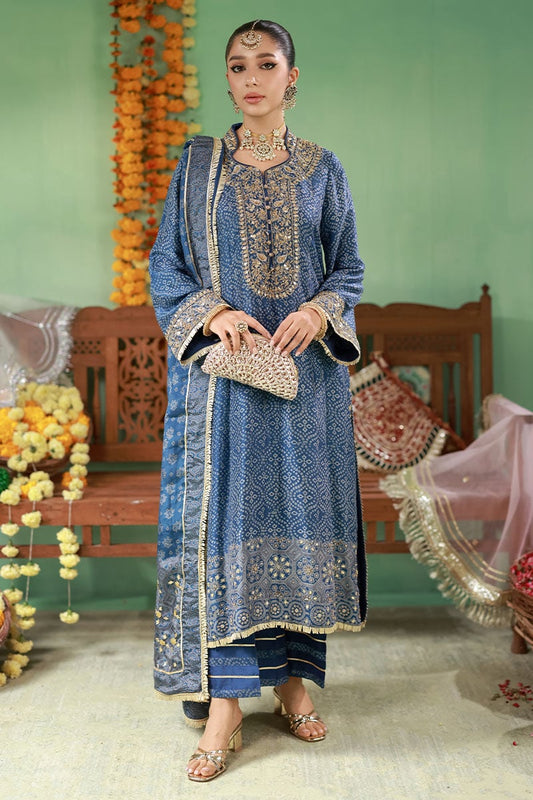 03-Piece Lawn Suit With Embroidery - Ready To Wear